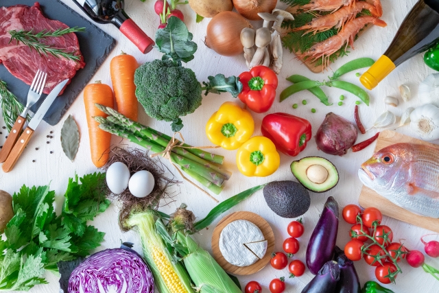 新鮮なお肉と魚と野菜